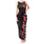 Hawaii Hibiscus and Plumeria Flowers Tank Maxi Dress Tapa Tribal Pattern Half Style Colorful Mode