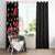 Hawaii Hibiscus and Plumeria Flowers Window Curtain Tapa Tribal Pattern Half Style Colorful Mode