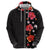 Hawaii Hibiscus and Plumeria Flowers Zip Hoodie Tapa Tribal Pattern Half Style Colorful Mode