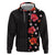 Hawaii Hibiscus and Plumeria Flowers Zip Hoodie Tapa Tribal Pattern Half Style Colorful Mode