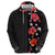 Hawaii Hibiscus and Plumeria Flowers Zip Hoodie Tapa Tribal Pattern Half Style Colorful Mode