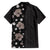 Hawaii Hibiscus and Plumeria Flowers Family Matching Off Shoulder Short Dress and Hawaiian Shirt Tapa Tribal Pattern Half Style Grayscale Mode