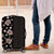 Hawaii Hibiscus and Plumeria Flowers Luggage Cover Tapa Tribal Pattern Half Style Grayscale Mode
