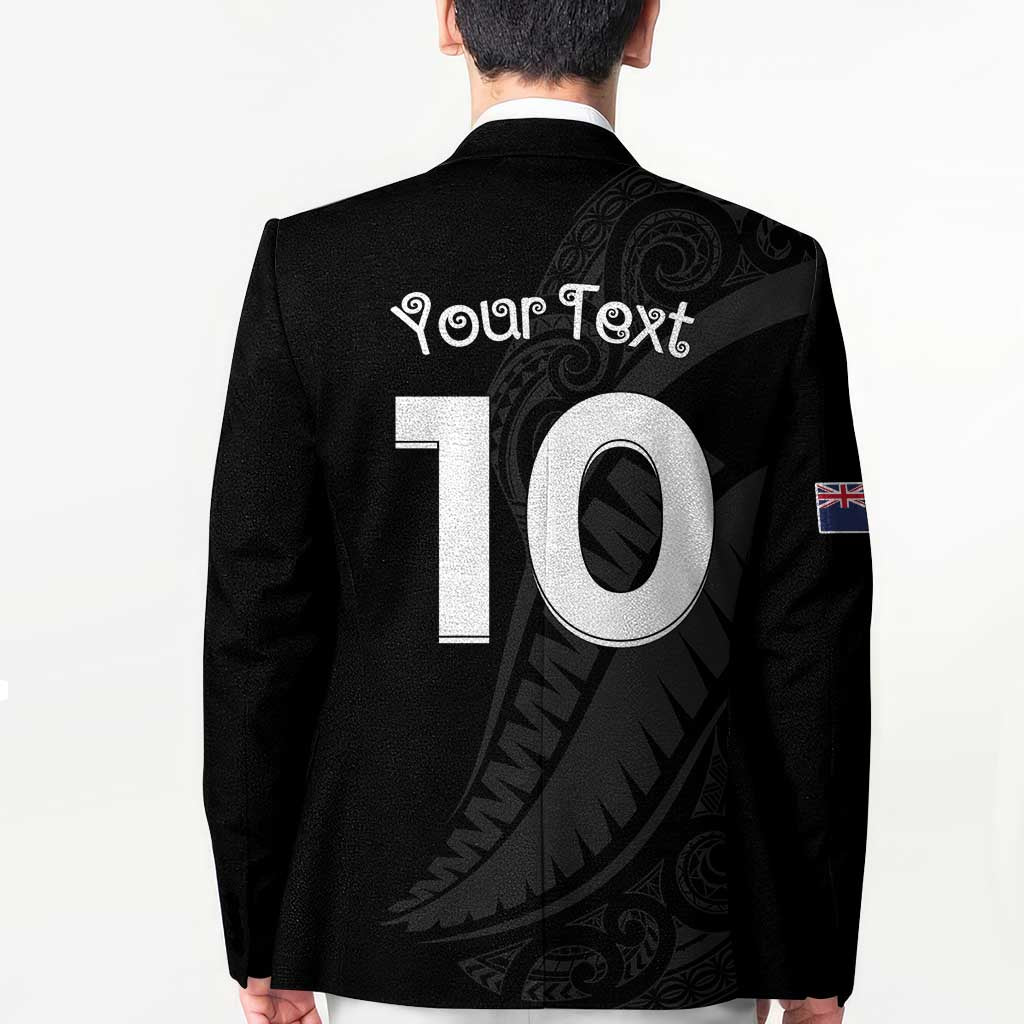 New Zealand Rugby Custom Blazer Sporty Silver Fern Shape with Maori Tattoos - Polynesian Pride