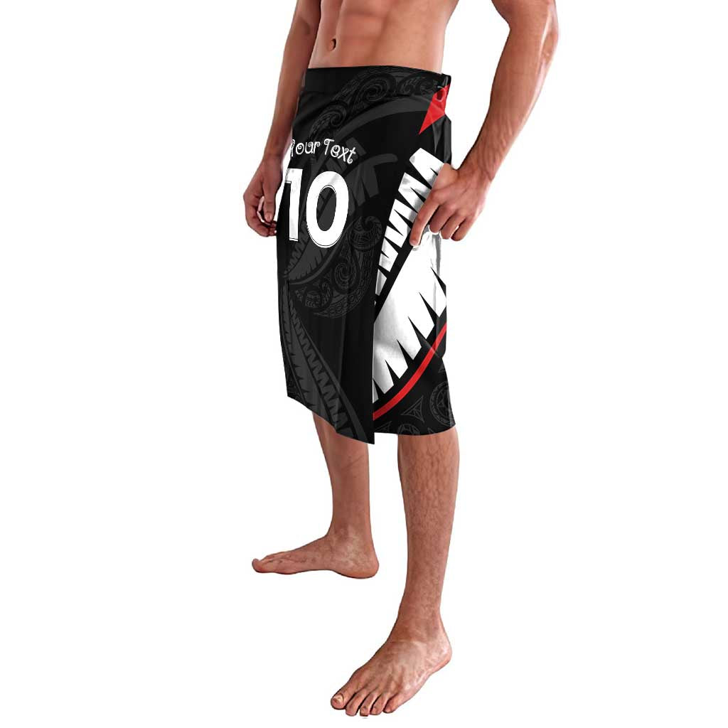 New Zealand Rugby Custom Lavalava Sporty Silver Fern Shape with Maori Tattoos - Polynesian Pride