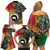 Vanuatu and Australia Together Family Matching Off Shoulder Short Dress and Hawaiian Shirt Kangaroo with Pig Tusk Indigenous Pattern