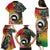 Vanuatu and Australia Together Family Matching Puletasi and Hawaiian Shirt Kangaroo with Pig Tusk Indigenous Pattern