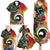 Vanuatu and Australia Together Family Matching Summer Maxi Dress and Hawaiian Shirt Kangaroo with Pig Tusk Indigenous Pattern