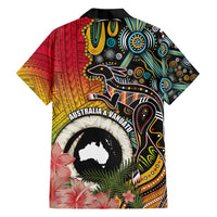 Vanuatu and Australia Together Family Matching Summer Maxi Dress and Hawaiian Shirt Kangaroo with Pig Tusk Indigenous Pattern LT03 - Polynesian Pride