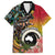 Vanuatu and Australia Together Hawaiian Shirt Kangaroo with Pig Tusk Indigenous Pattern