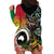 Vanuatu and Australia Together Hoodie Dress Kangaroo with Pig Tusk Indigenous Pattern