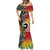 Vanuatu and Australia Together Mermaid Dress Kangaroo with Pig Tusk Indigenous Pattern