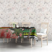 Vanuatu and Australia Together Tablecloth Kangaroo with Pig Tusk Indigenous Pattern LT03 - Polynesian Pride