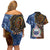 Samoa and Australia Together Couples Matching Off Shoulder Short Dress and Hawaiian Shirt Kangaroo and Tribal Hibiscus Aboriginal Pattern