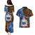 Samoa and Australia Together Couples Matching Puletasi and Hawaiian Shirt Kangaroo and Tribal Hibiscus Aboriginal Pattern