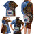 Samoa and Australia Together Family Matching Long Sleeve Bodycon Dress and Hawaiian Shirt Kangaroo and Tribal Hibiscus Aboriginal Pattern