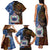 Samoa and Australia Together Family Matching Tank Maxi Dress and Hawaiian Shirt Kangaroo and Tribal Hibiscus Aboriginal Pattern