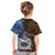 Samoa and Australia Together Kid T Shirt Kangaroo and Tribal Hibiscus Aboriginal Pattern