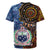 Samoa and Australia Together Rugby Jersey Kangaroo and Tribal Hibiscus Aboriginal Pattern