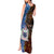 Samoa and Australia Together Tank Maxi Dress Kangaroo and Tribal Hibiscus Aboriginal Pattern