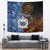 Samoa and Australia Together Tapestry Kangaroo and Tribal Hibiscus Aboriginal Pattern