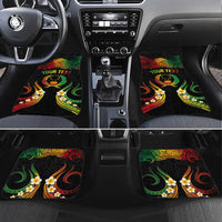 Personalised Pohnpei Independence Day Car Mats Polynesian Tattoo and Plumeria Reggae Color LT03 Set 4pcs Reggae - Polynesian Pride