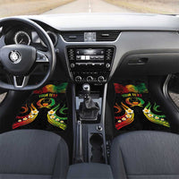 Personalised Pohnpei Independence Day Car Mats Polynesian Tattoo and Plumeria Reggae Color LT03 Set 2pcs - Front Reggae - Polynesian Pride