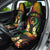 Personalised Pohnpei Independence Day Car Seat Cover Polynesian Tattoo and Plumeria Reggae Color