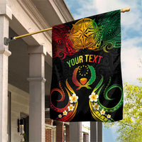 Personalised Pohnpei Independence Day Garden Flag Polynesian Tattoo and Plumeria Reggae Color LT03 House Flag Reggae - Polynesian Pride