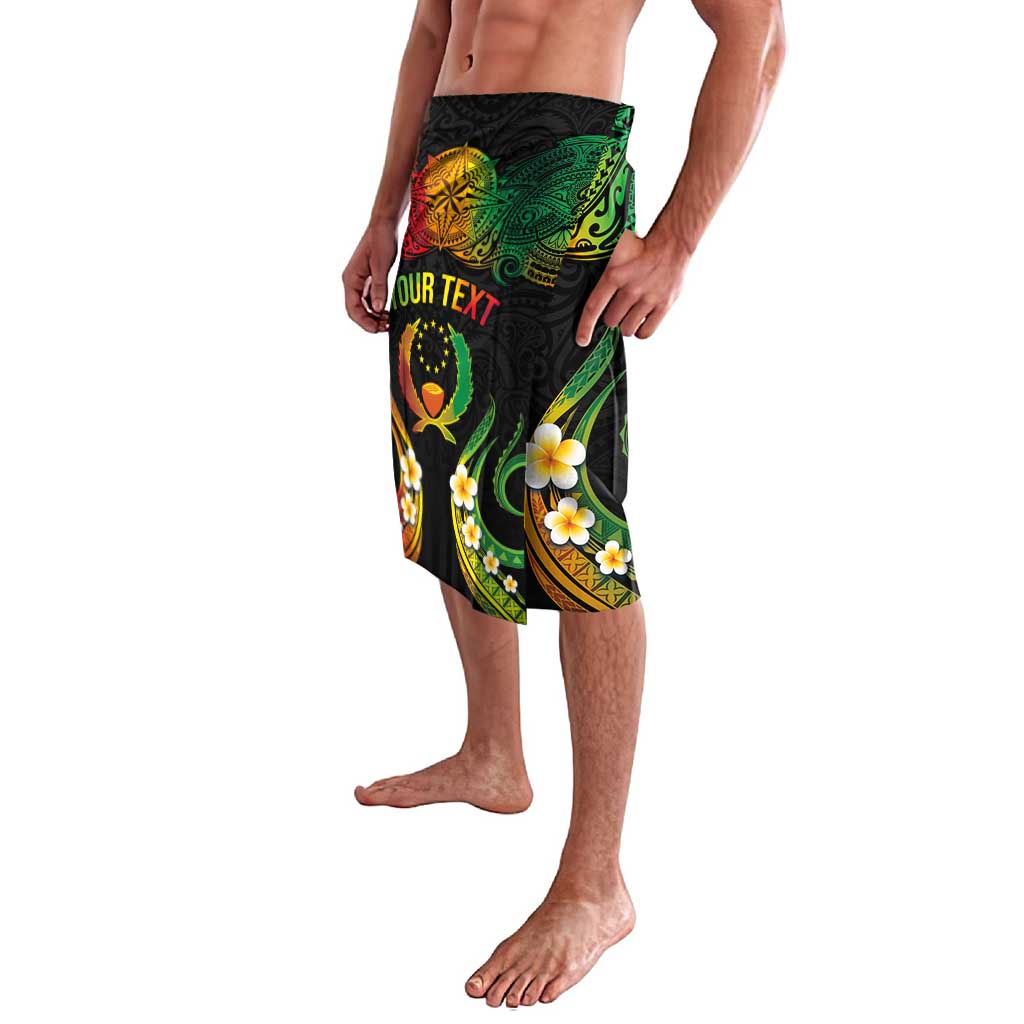 Personalised Pohnpei Independence Day Lavalava Polynesian Tattoo and Plumeria Reggae Color LT03 - Polynesian Pride