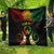 Personalised Pohnpei Independence Day Quilt Polynesian Tattoo and Plumeria Reggae Color