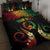 Personalised Pohnpei Independence Day Quilt Bed Set Polynesian Tattoo and Plumeria Reggae Color