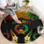 Personalised Pohnpei Independence Day Round Carpet Polynesian Tattoo and Plumeria Reggae Color