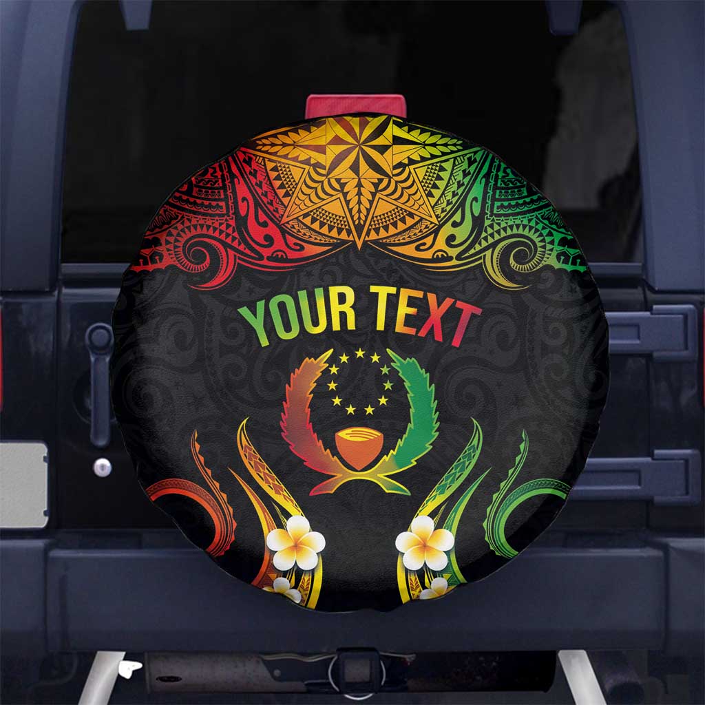Personalised Pohnpei Independence Day Spare Tire Cover Polynesian Tattoo and Plumeria Reggae Color LT03 - Polynesian Pride