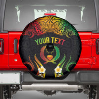 Personalised Pohnpei Independence Day Spare Tire Cover Polynesian Tattoo and Plumeria Reggae Color LT03 - Polynesian Pride