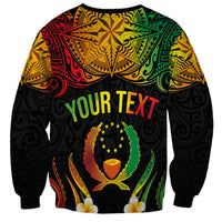 Personalised Pohnpei Independence Day Sweatshirt Polynesian Tattoo and Plumeria Reggae Color LT03 - Polynesian Pride