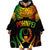 Personalised Pohnpei Independence Day Wearable Blanket Hoodie Polynesian Tattoo and Plumeria Reggae Color