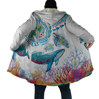 Hawaiian Turtles and Whales Cloak Polynesian Tropical Tattoo Ocean Style LT03 - Polynesian Pride