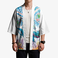 Hawaiian Turtles and Whales Kimono Polynesian Tropical Tattoo Ocean Style LT03 - Polynesian Pride