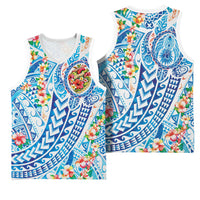 Hawaiian Turtle and Lei Basketball Jersey Tribal Kakau and Tropical Plants Human Heart LT03 - Polynesian Pride