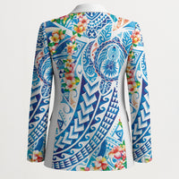 Hawaiian Turtle and Lei Blazer Tribal Kakau and Tropical Plants Human Heart LT03 - Polynesian Pride