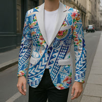 Hawaiian Turtle and Lei Blazer Tribal Kakau and Tropical Plants Human Heart LT03 - Polynesian Pride