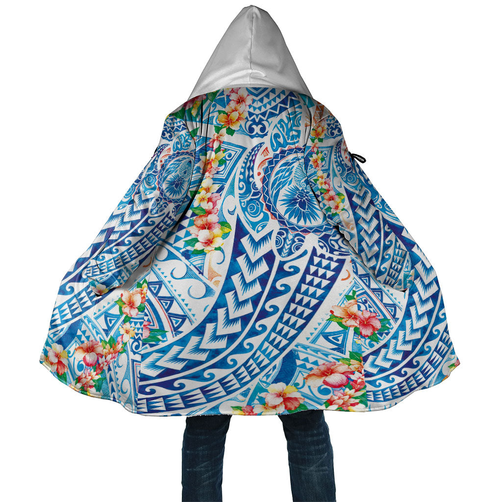 Hawaiian Turtle and Lei Cloak Tribal Kakau and Tropical Plants Human Heart