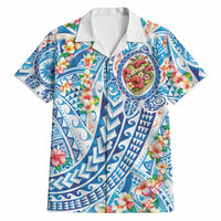 Hawaiian Turtle and Lei Hawaiian Shirt Tribal Kakau and Tropical Plants Human Heart LT03 Multicolor - Polynesian Pride