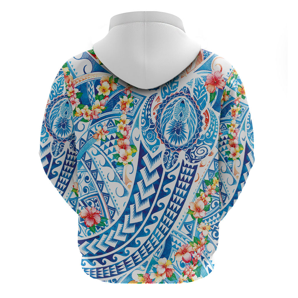 Hawaiian Turtle and Lei Hoodie Tribal Kakau and Tropical Plants Human Heart LT03 - Polynesian Pride