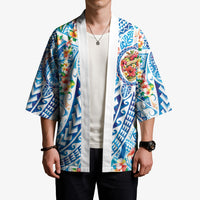 Hawaiian Turtle and Lei Kimono Tribal Kakau and Tropical Plants Human Heart