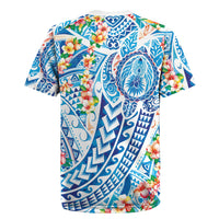 Hawaiian Turtle and Lei Rugby Jersey Tribal Kakau and Tropical Plants Human Heart LT03 - Polynesian Pride