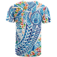 Hawaiian Turtle and Lei T Shirt Tribal Kakau and Tropical Plants Human Heart LT03 - Polynesian Pride