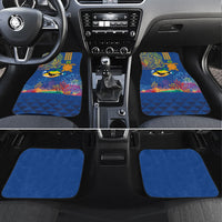Hawaii Ocean Car Mats Pineapple Turtle and Mango Reef Triggerfish and Kakau Tattoo LT03 Set 4pcs Multicolor - Polynesian Pride