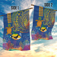Hawaii Ocean Garden Flag Pineapple Turtle and Mango Reef Triggerfish and Kakau Tattoo LT03 - Polynesian Pride